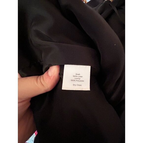 Talbots Black Irish LINEN Dress size 10 PETITE NWT Sleeveless A Line Corporate - Picture 11 of 11